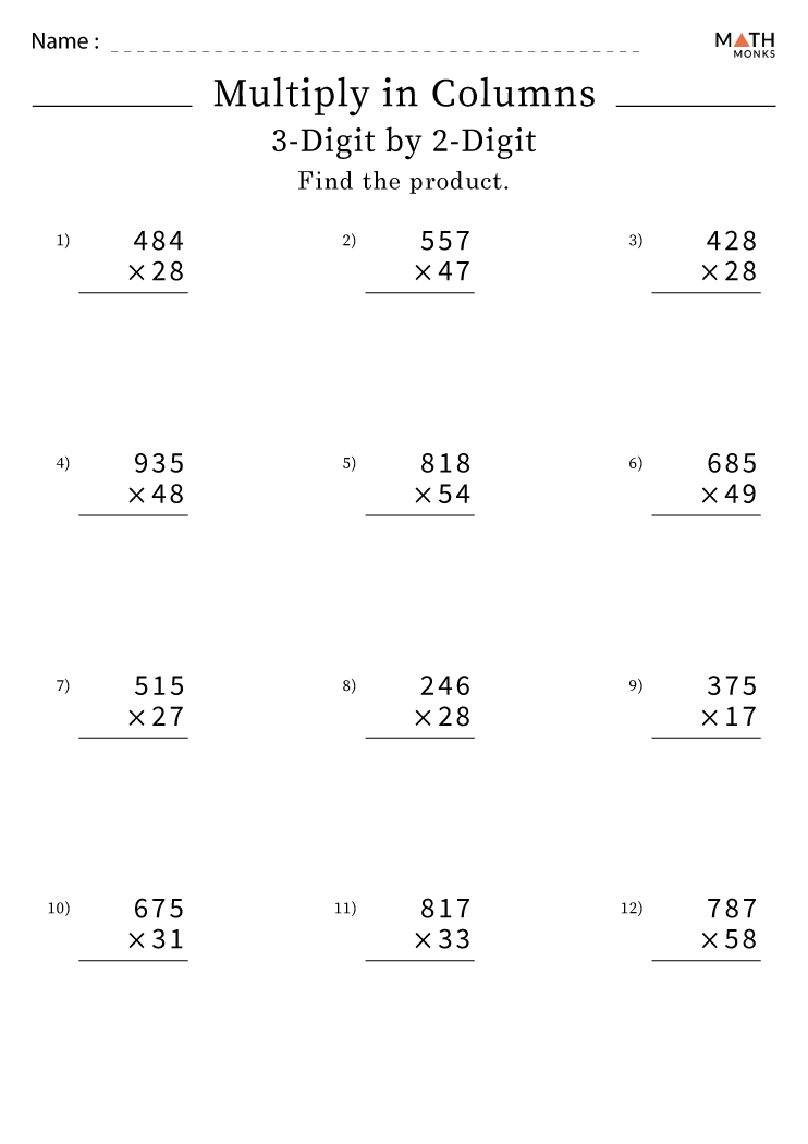 multiplication worksheets grade 5 pdf