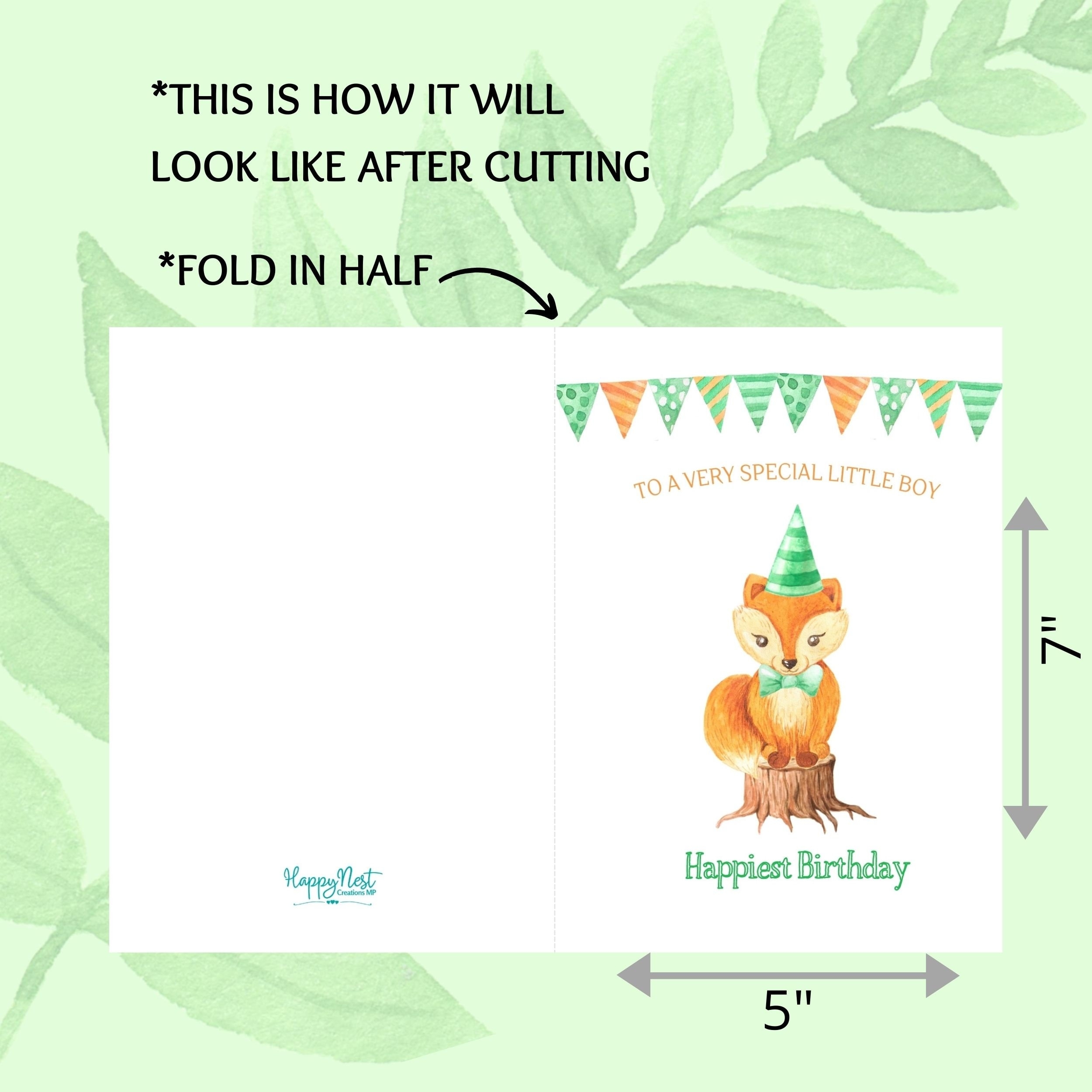 5x7 Printable Birthday Cards