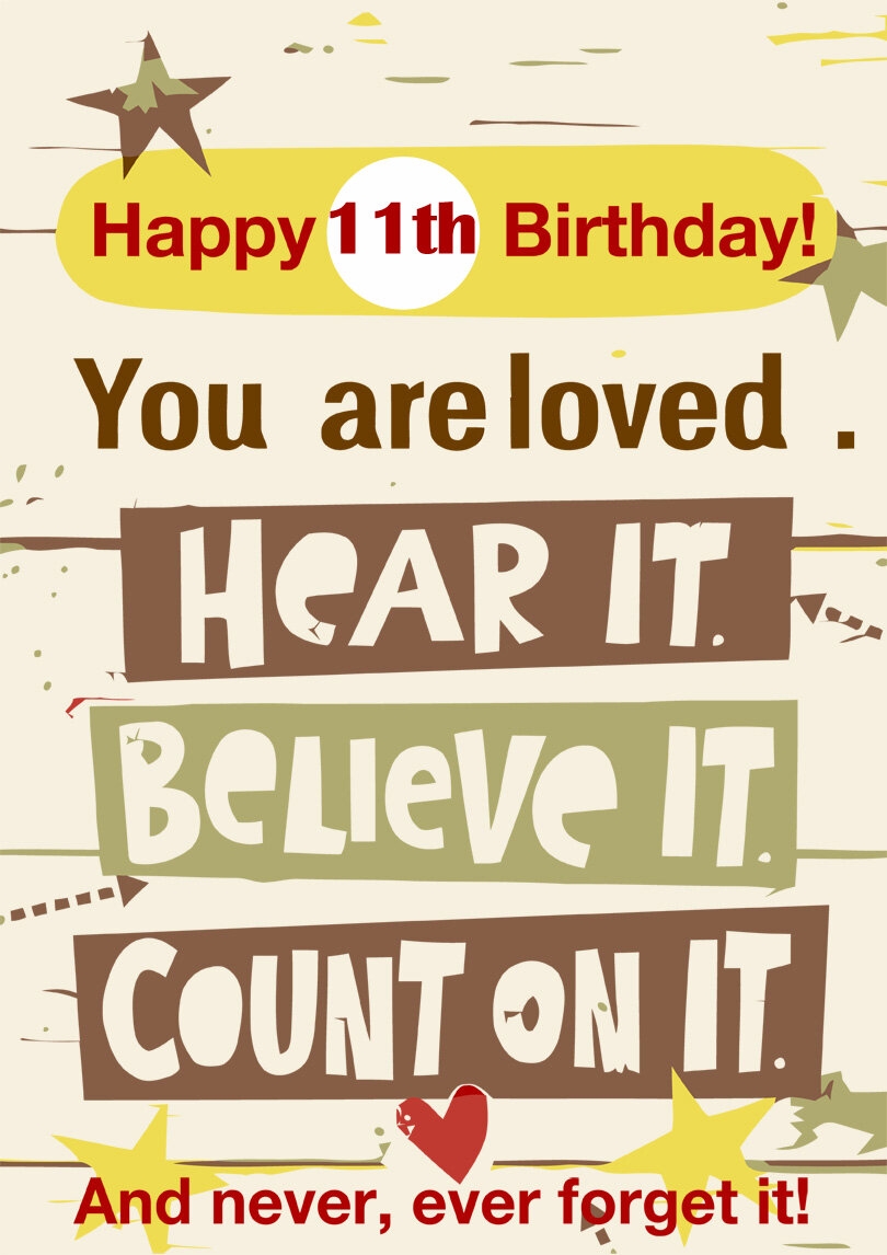 6 Fantastic Printable Birthday Cards For 11 Year Olds free 