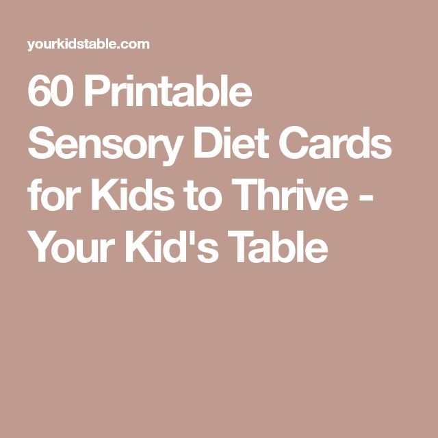 60 printable sensory diet cards yourkidstable.com