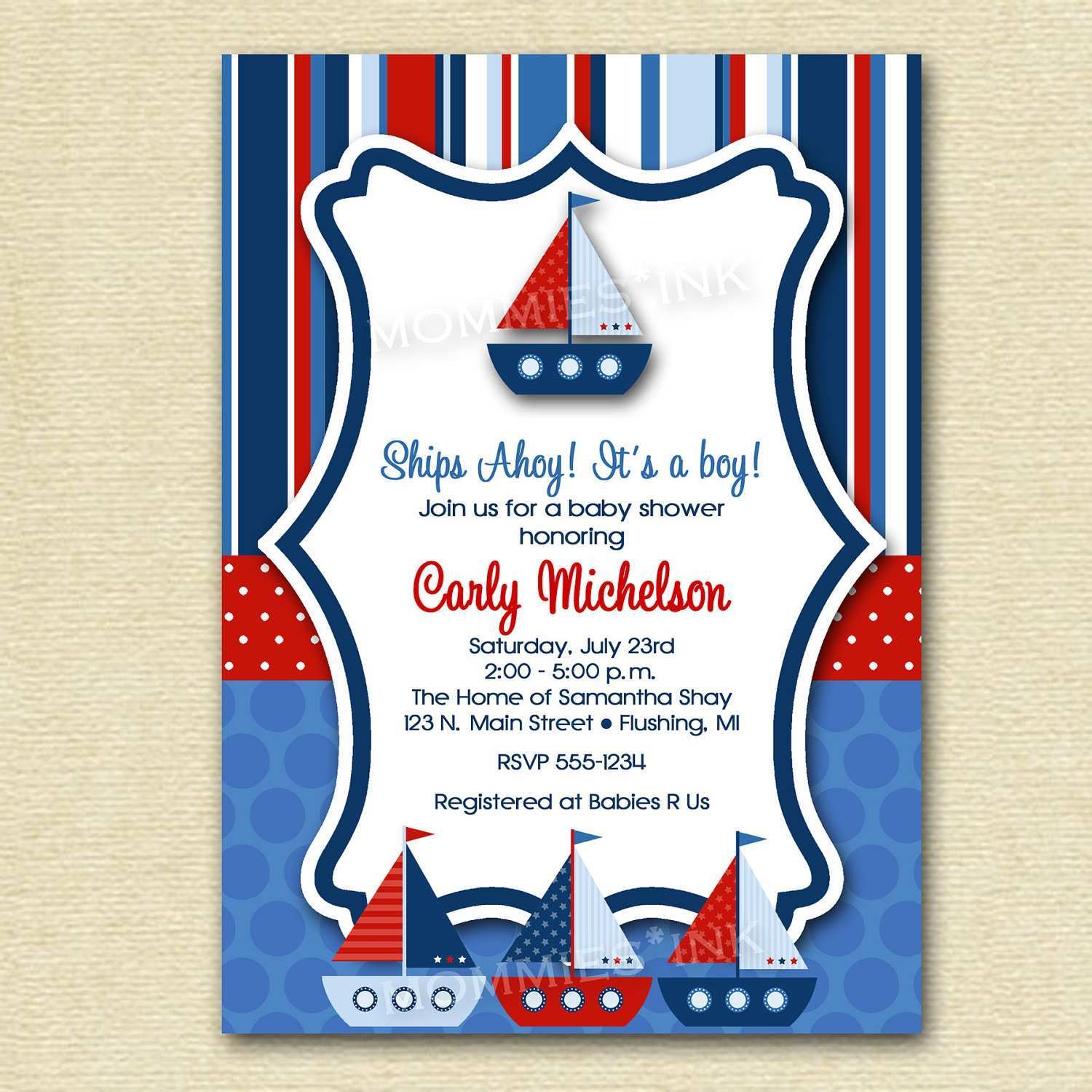 67 Creating Nautical Birthday Invitation Template Layouts For Nautical 