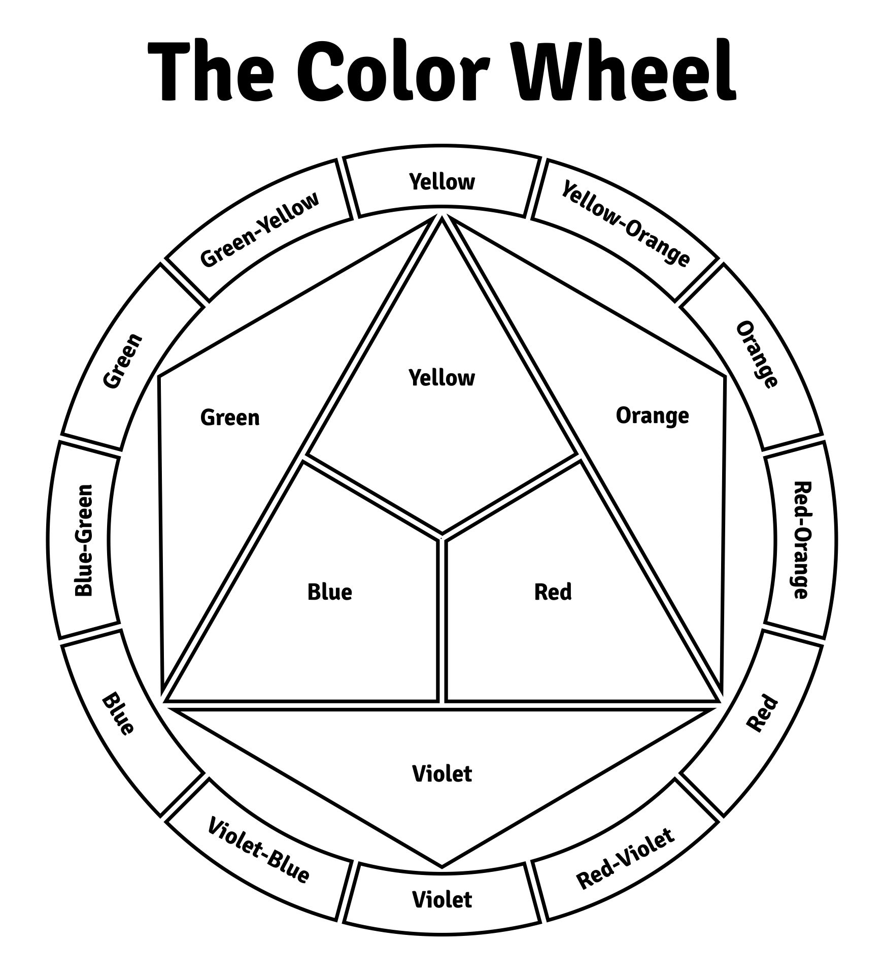 7 Best Images Of Printable Color Wheel Worksheet Blank Blank Color 