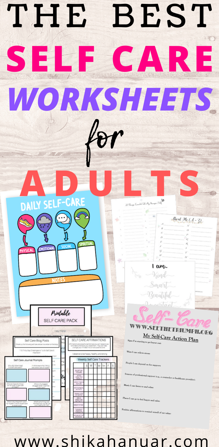 7 Top Self Care PDF Worksheets For Adults For Good Mental Health Shikah 