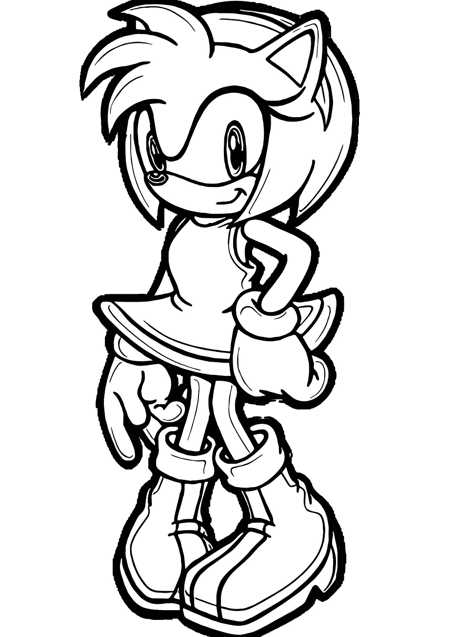 70 Amy Rose Coloring Pages ColoringPagesOnly
