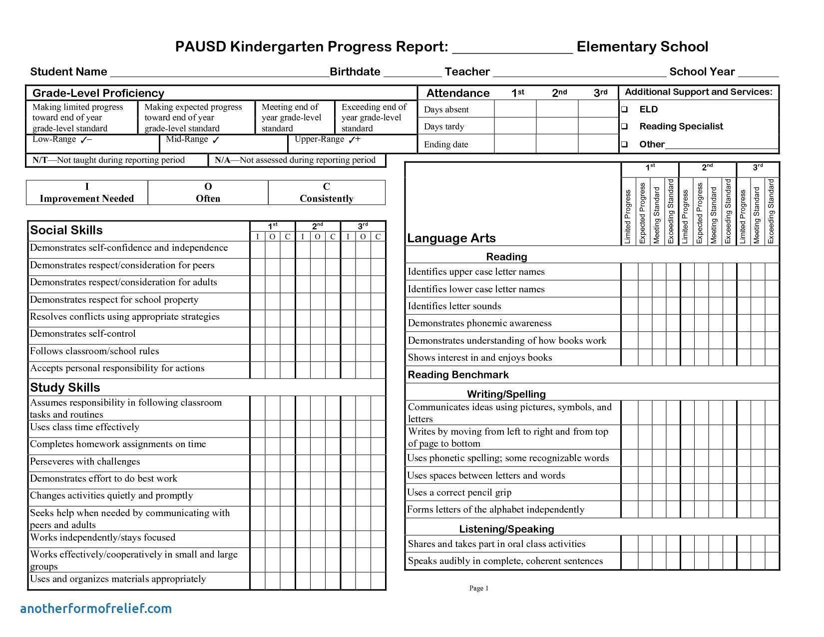 73 Create High School Progress Report Card Template In Word By High