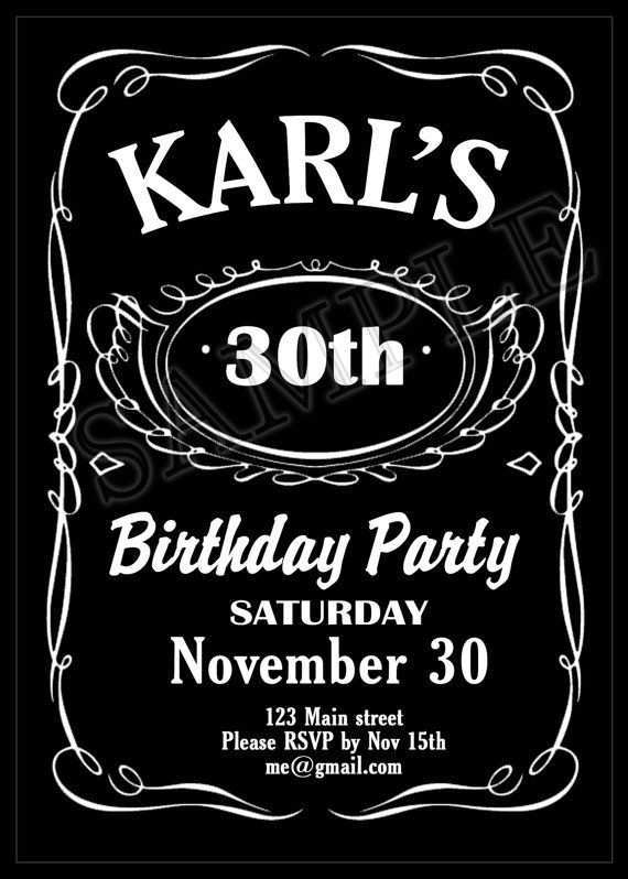 74 Free Printable Jack Daniels Birthday Invitation Template Free With