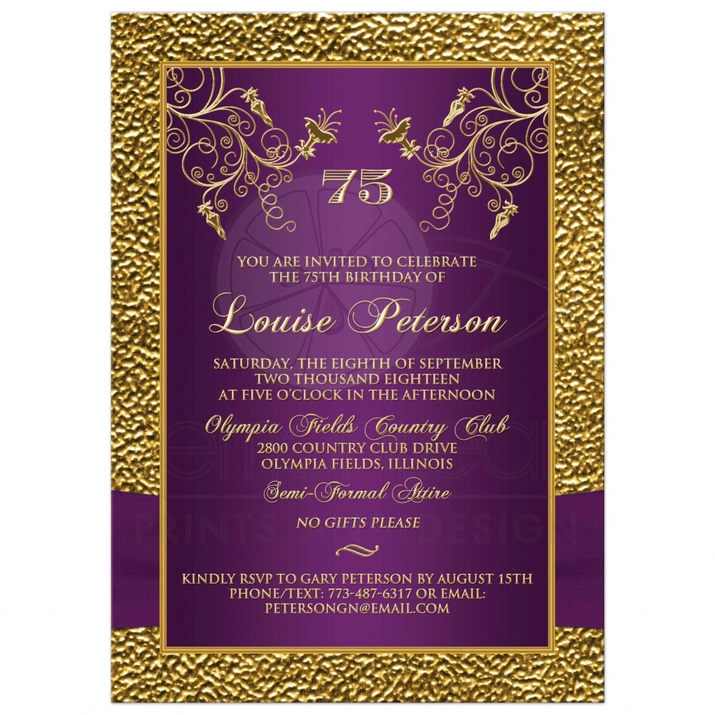 75th Birthday Invitation Cards Printable Printable Card Free