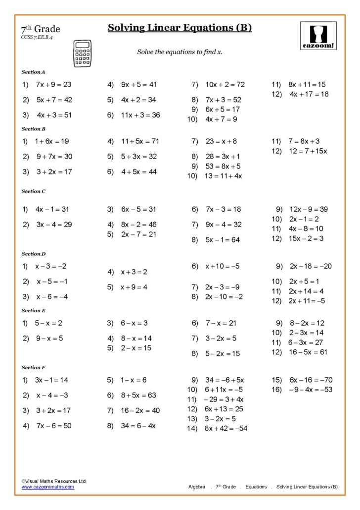7th Grade Multiplication Worksheets Printable Worksheets