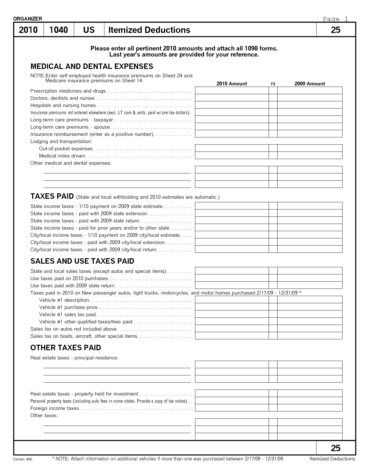 8 Best Monthly Bill Worksheet 2024 Itemized Tax Deduction