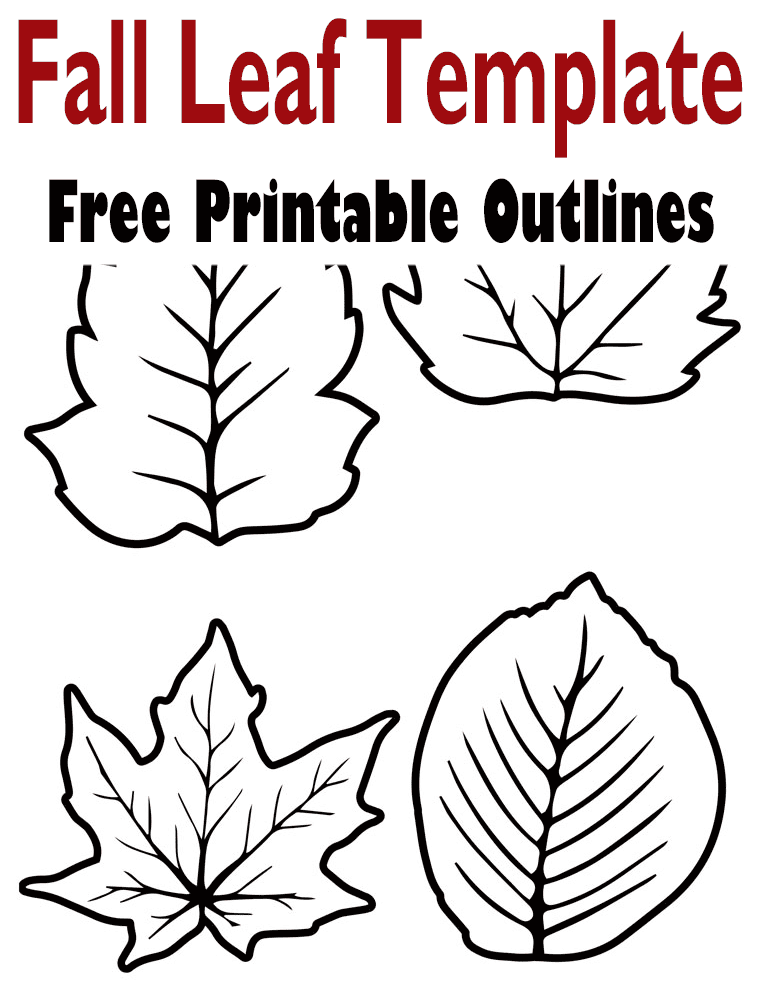 fall leaf template free printable