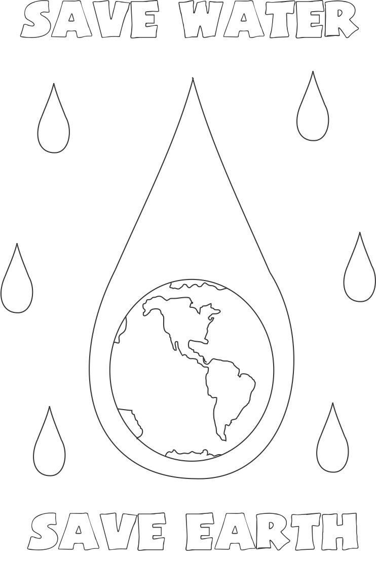8 Pics Of Water Coloring Pages For Kids Printable Save Water