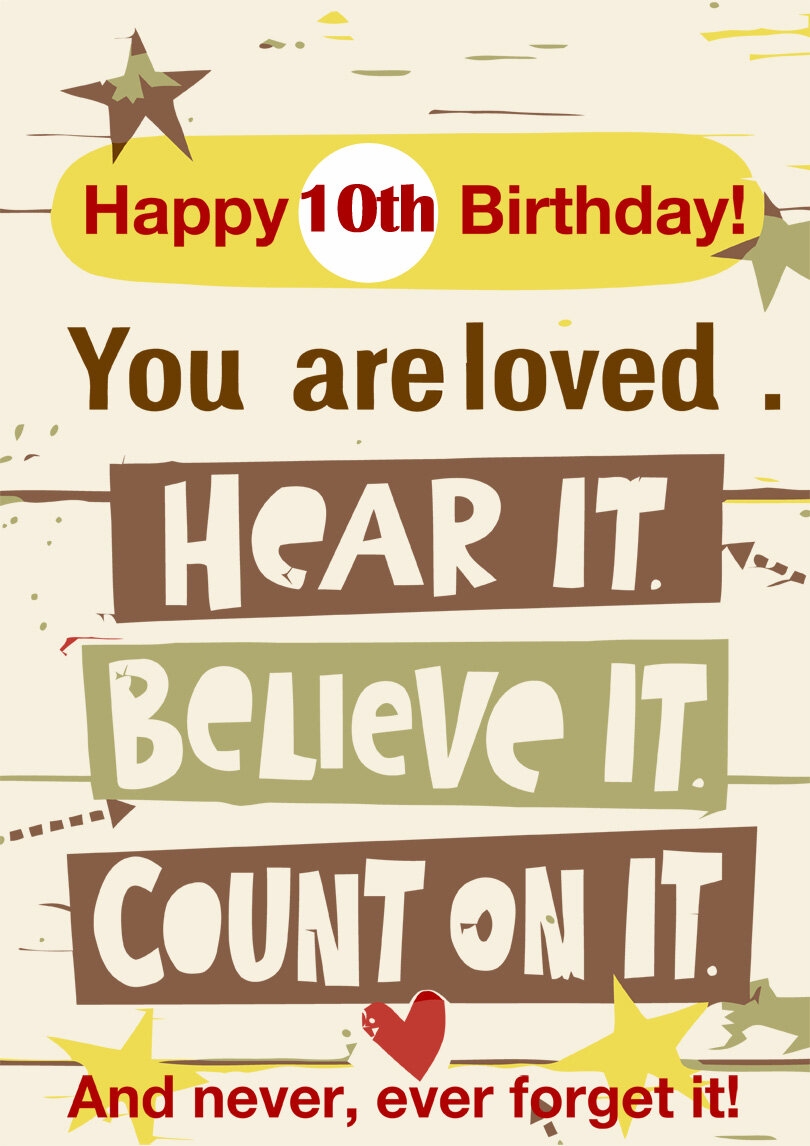 8 Wonderful Printable Birthday Cards For 10 Year Olds free 