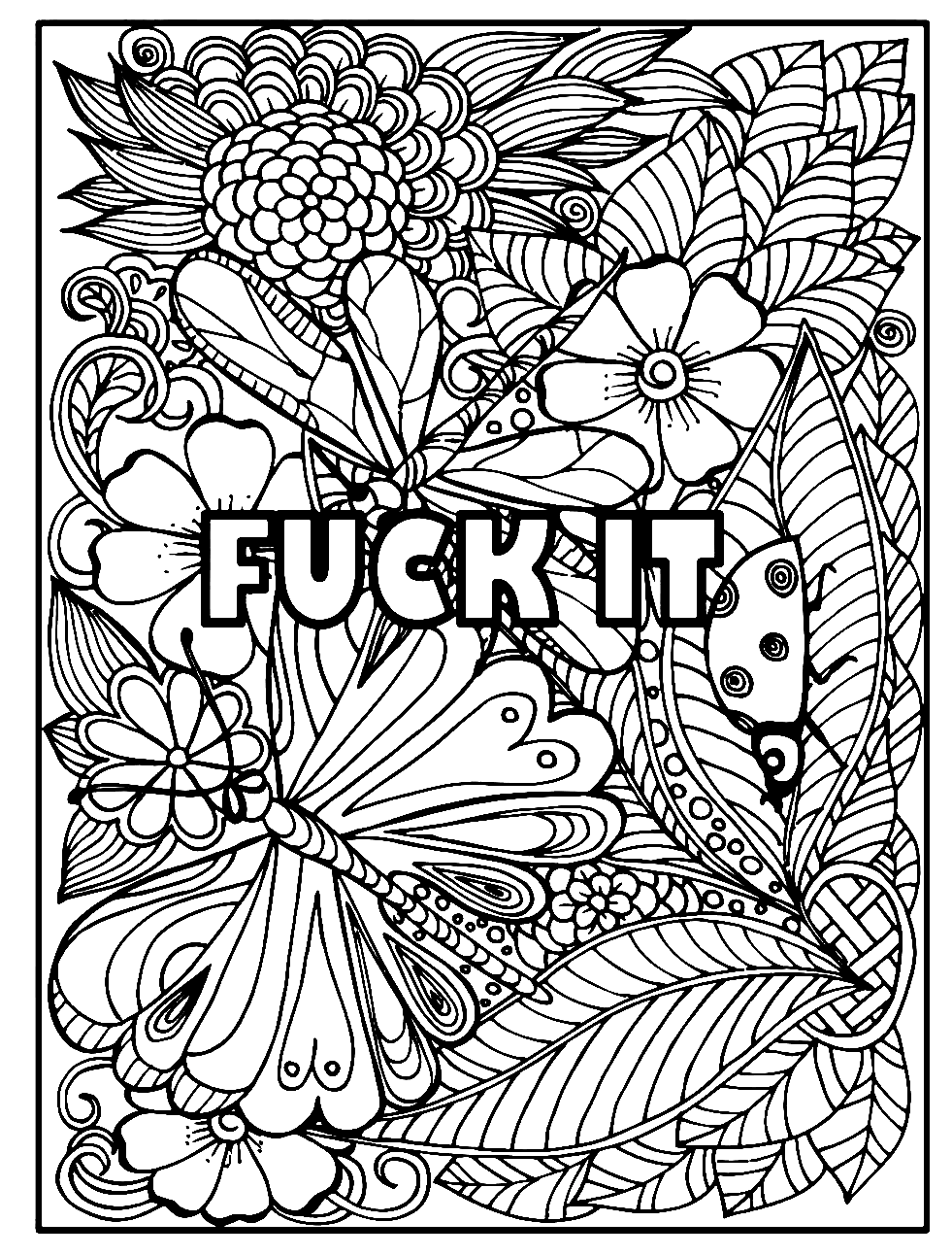80 Swear Word Coloring Pages ColoringPagesOnly