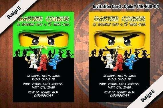 ninjago party invitation template free