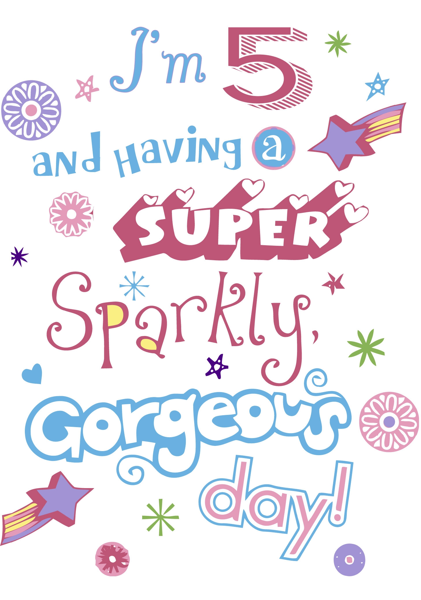 9 Cute Printable Birthday Cards For 5 Year Olds free PRINTBIRTHDAY