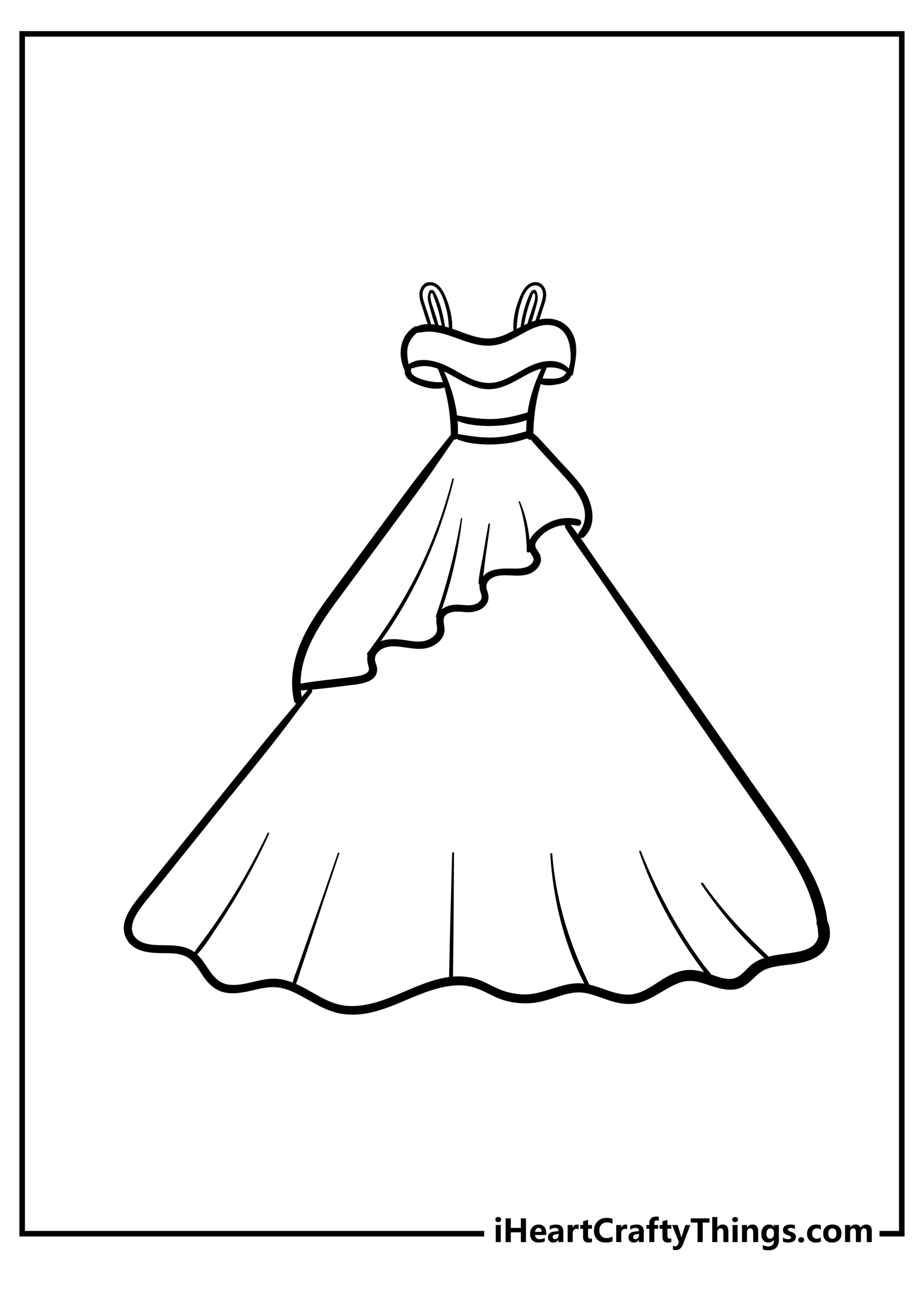 free printable coloring pages girls in dresses