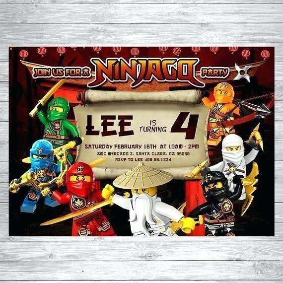 95 Adding Ninjago Birthday Invitation Template Free In Word For Ninjago 