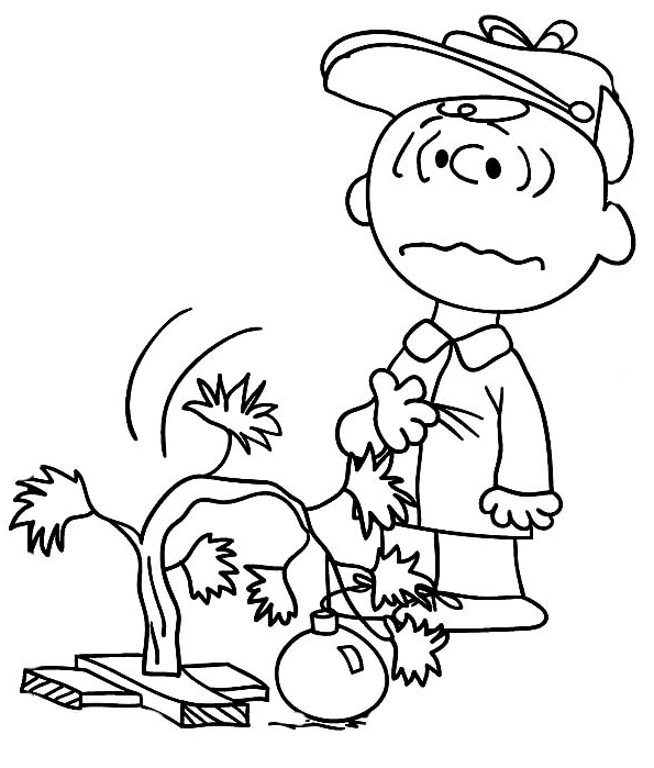 A Charlie Brown Christmas Coloring Page Free Printable Coloring Pages