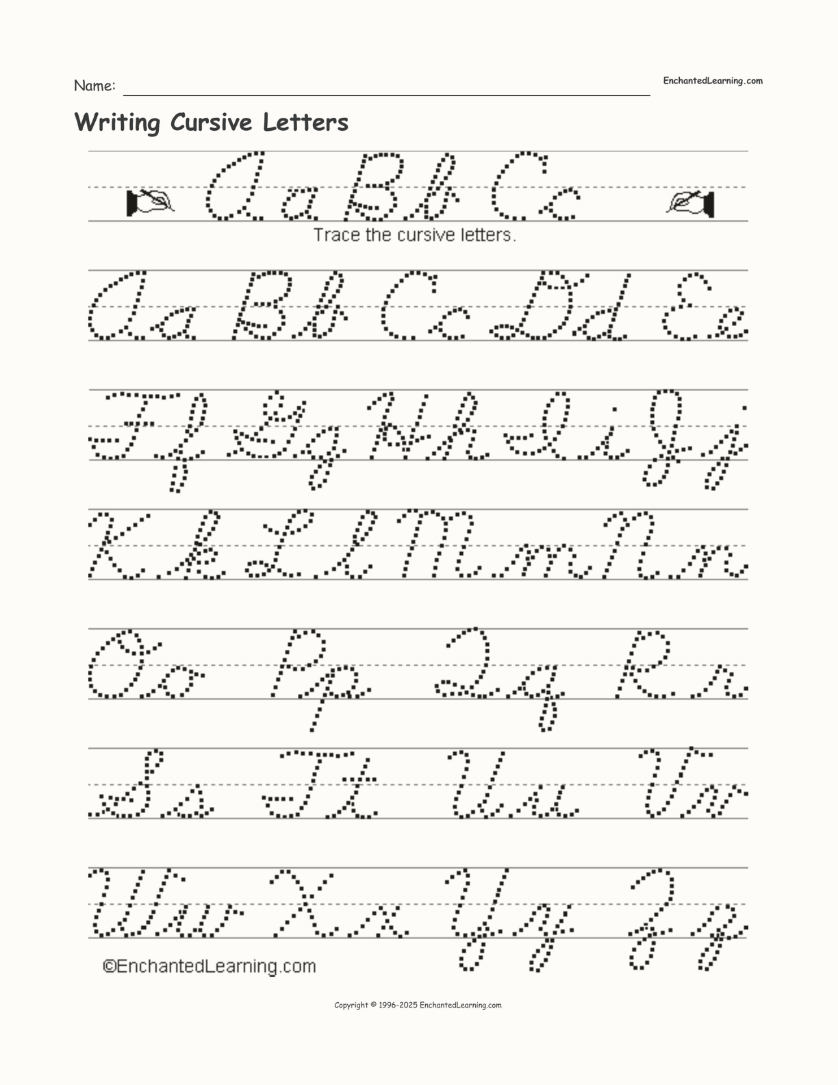 Abc Cursive Writing Practice Sheets Printable Form Templates And Letter