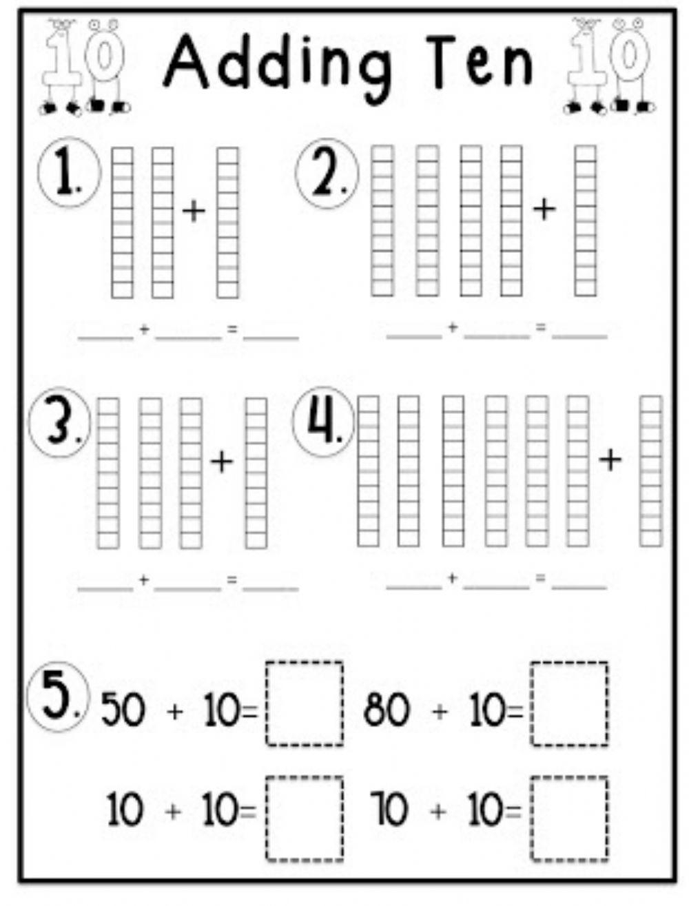 Adding Tens Worksheet Live Worksheets Worksheets Library