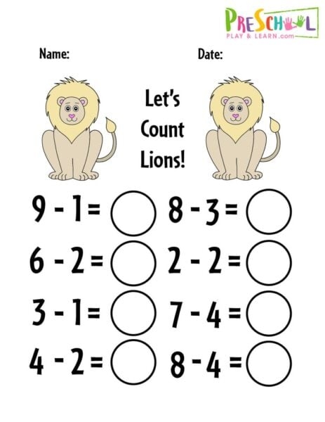 Addition And Subtraction Worksheets Kindergarten Worksheets For 