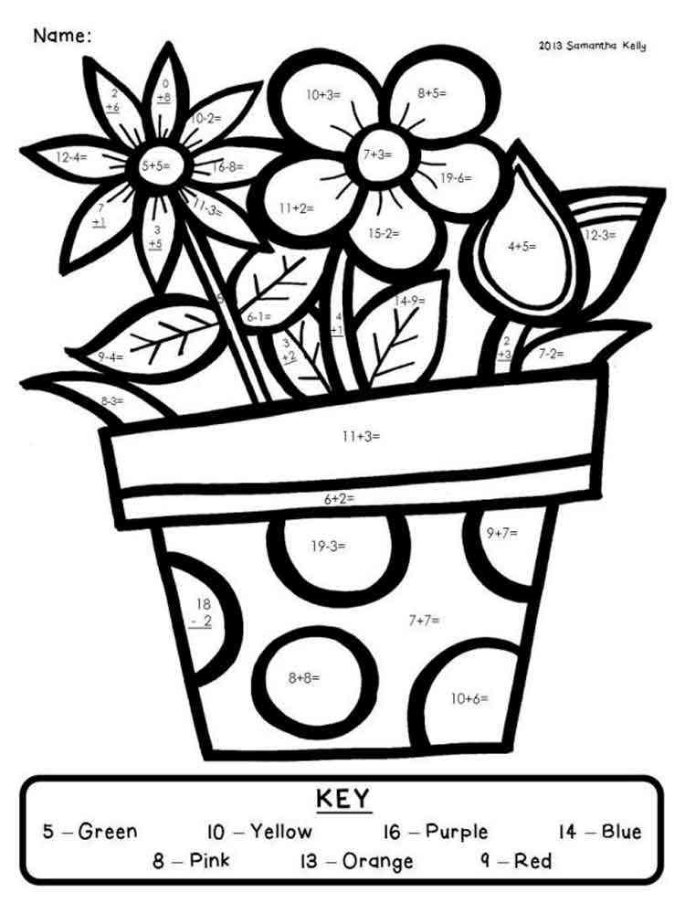 Addition Coloring Pages
