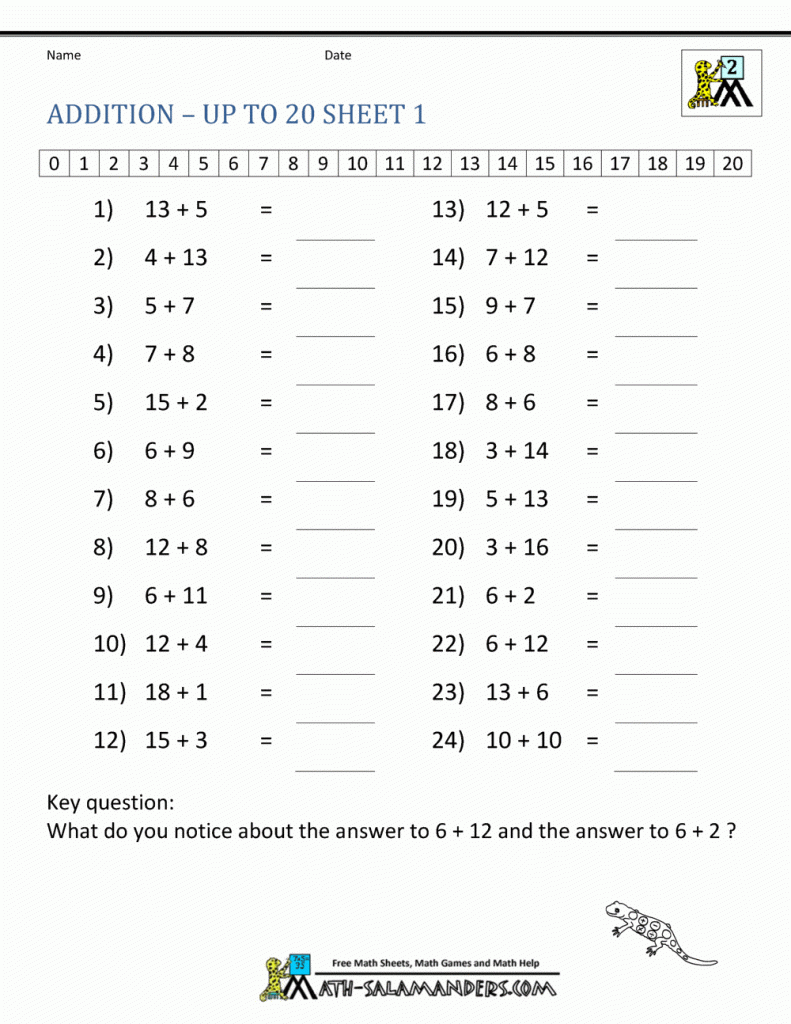 2nd grade math addition flash cards printable
