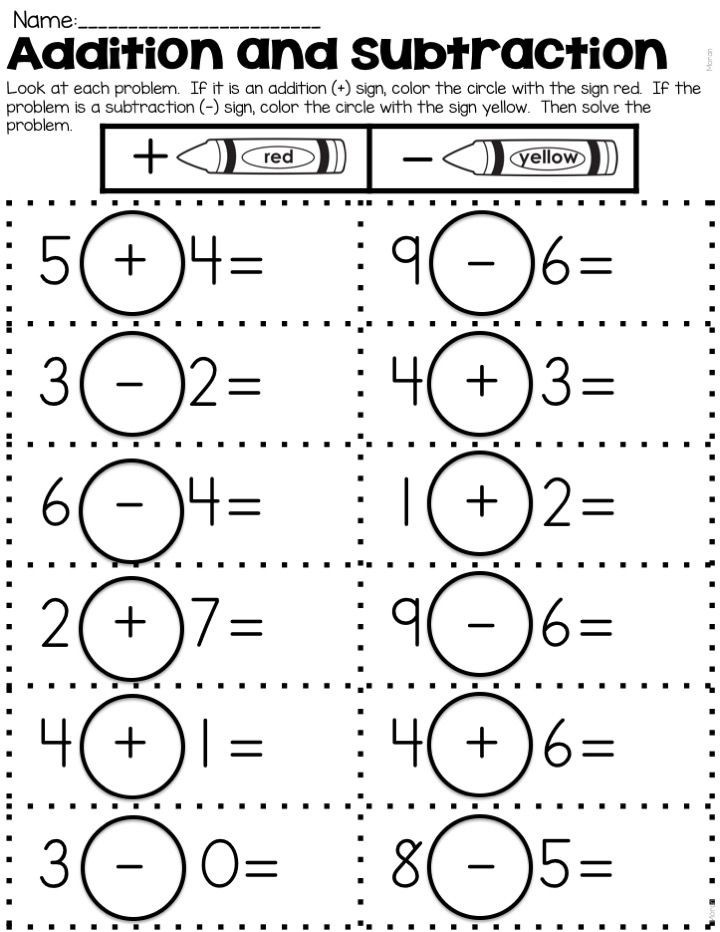 simple addition worksheets for kindergarten