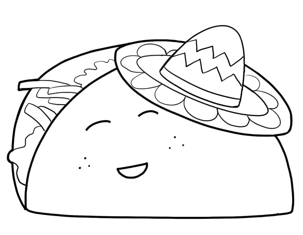 Adorable Taco Coloring Page Free Printable Coloring Pages For Kids