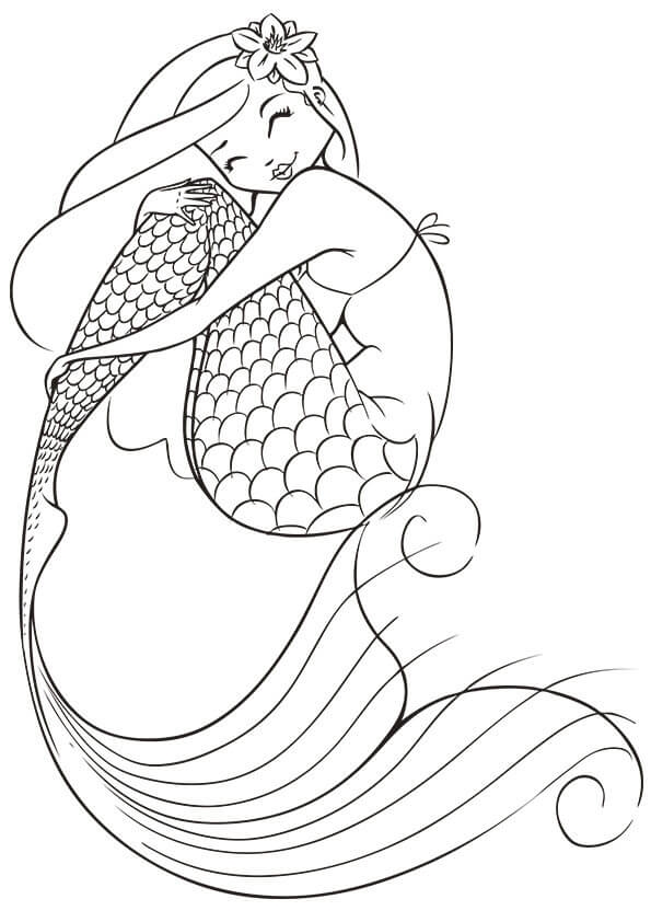 Adult Coloring Pages Mermaid Coloring Home