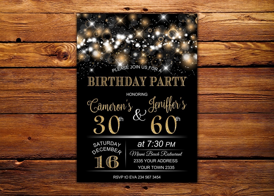 joint birthday invitation templates