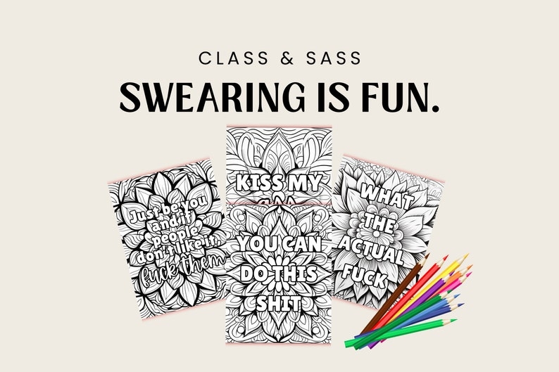 Adult Swearing Coloring Pages Adult Inspirational Curse Words Coloring