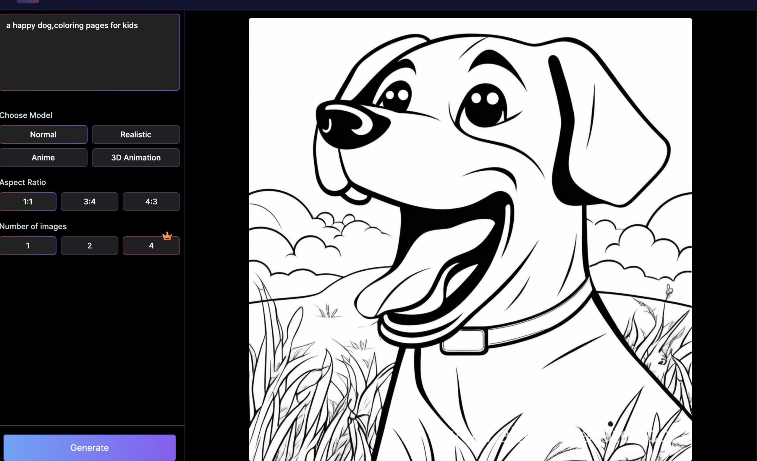Coloring Page Generator