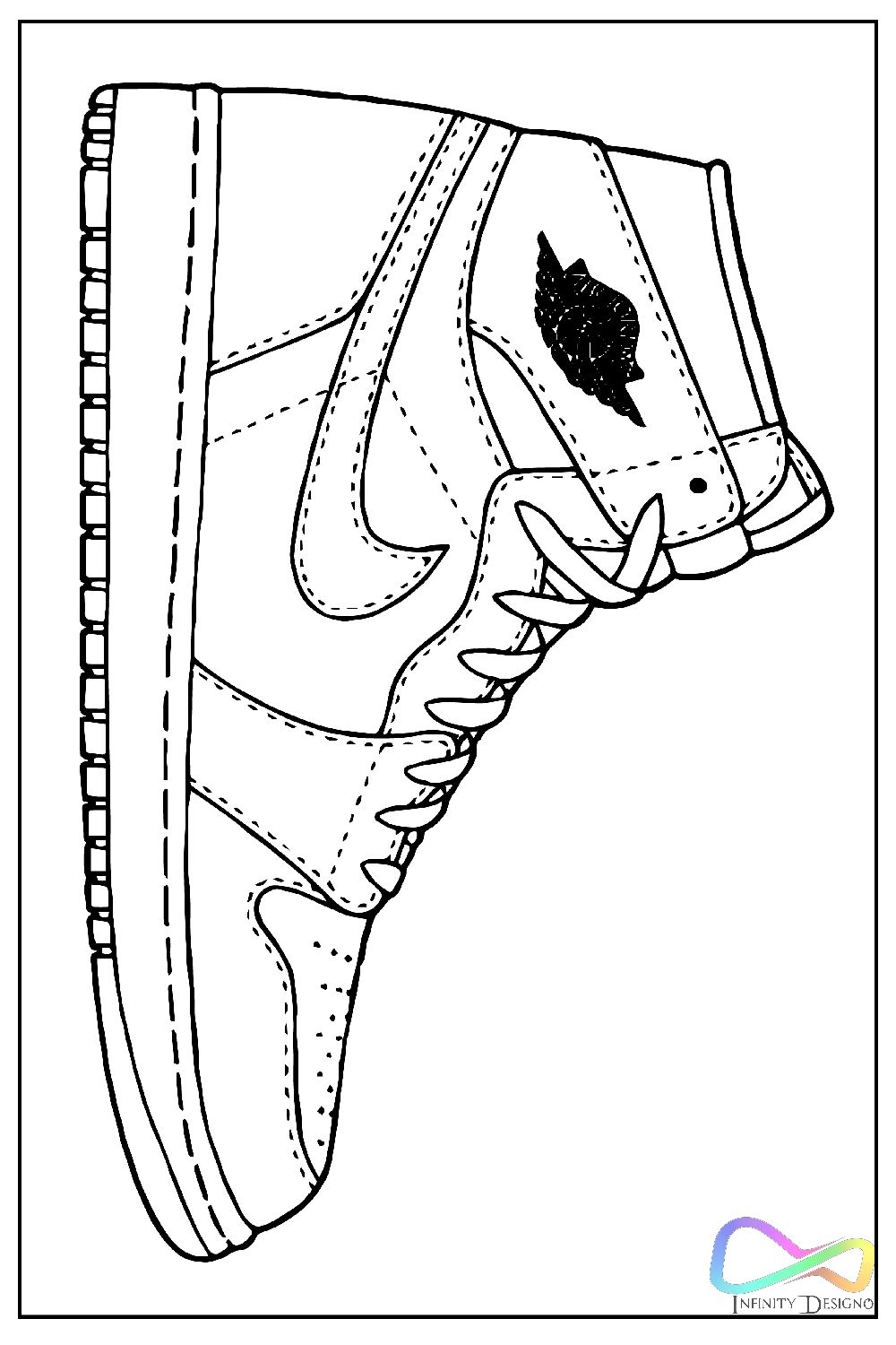 Air Jordan I quot Notorious quot 1985 Sneaker Coloring Pages