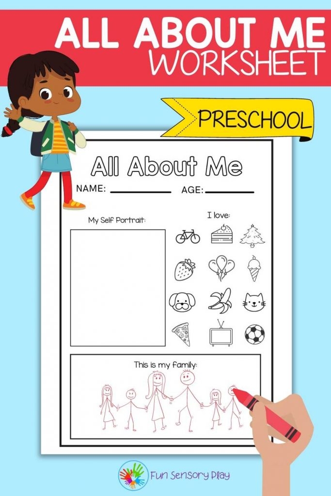 All About Me Free Printable Worksheet Preschool