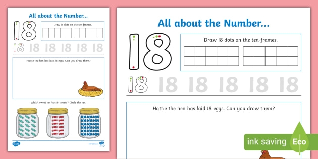 All About Number 18 Worksheet PrimaryLearning Org Worksheets Library