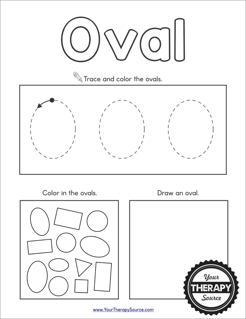 preschool oval worksheet