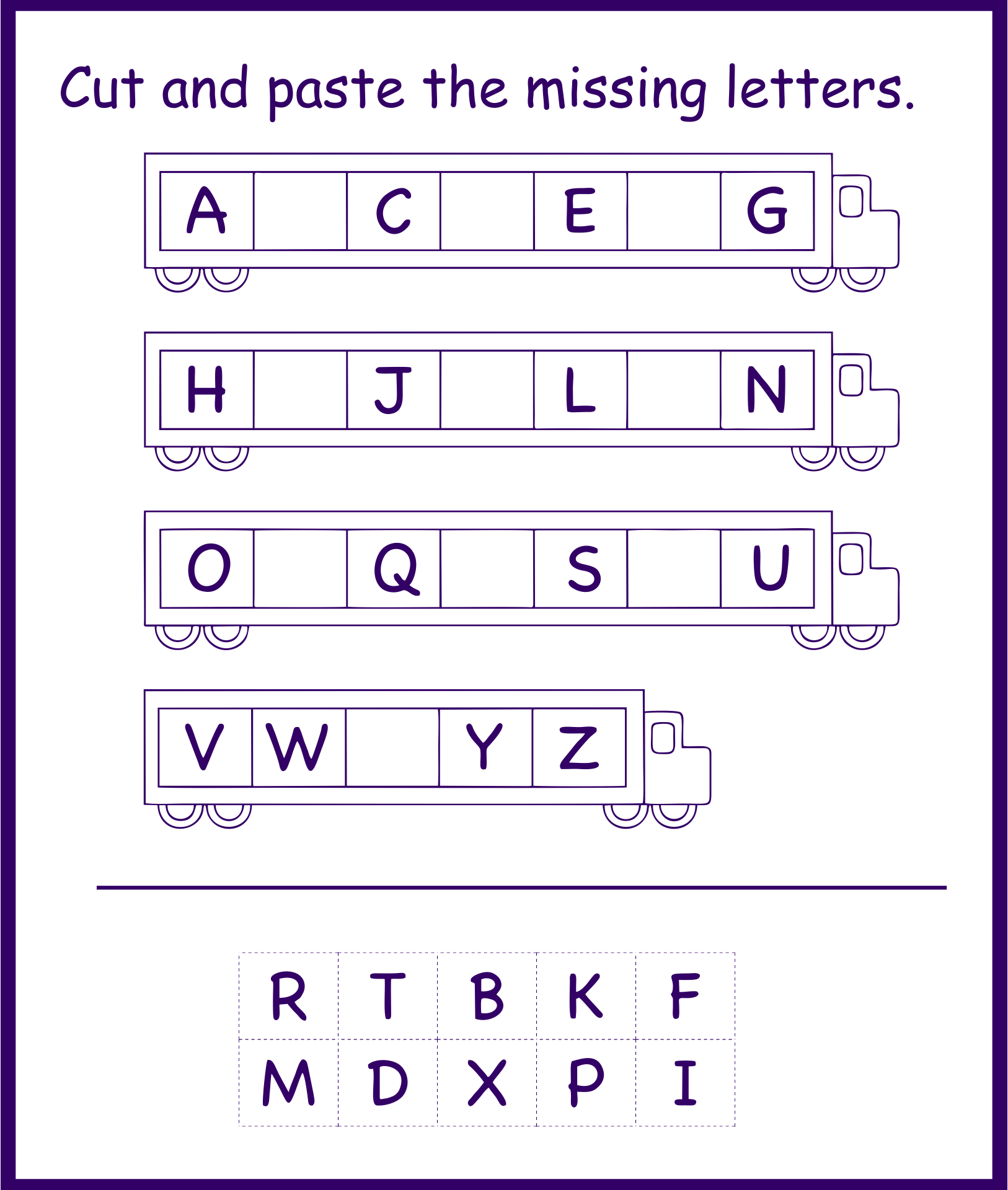 free preschool alphabet worksheets