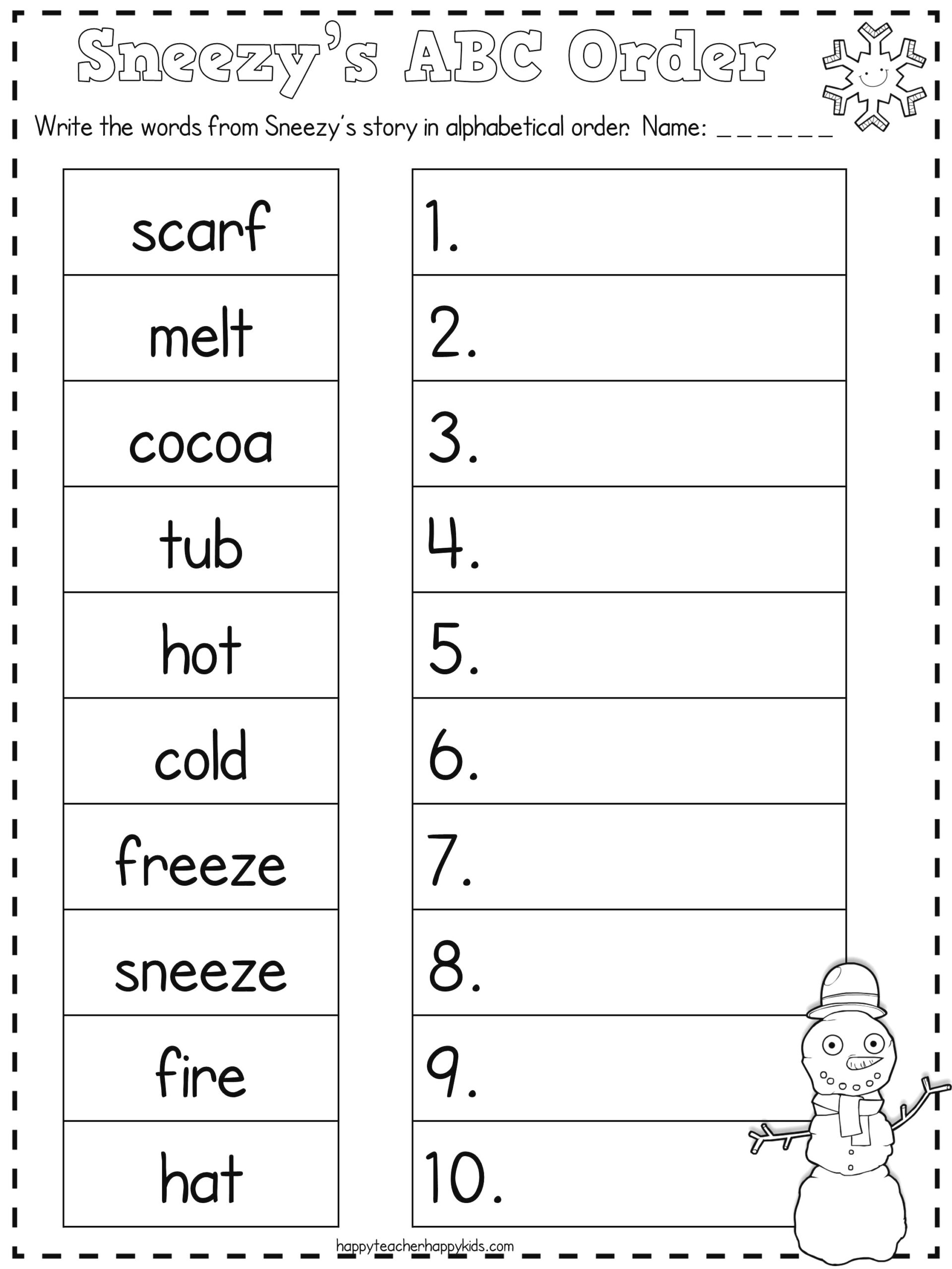 Alphabet Order Worksheets For Kindergarten AlphabetWorksheetsFree