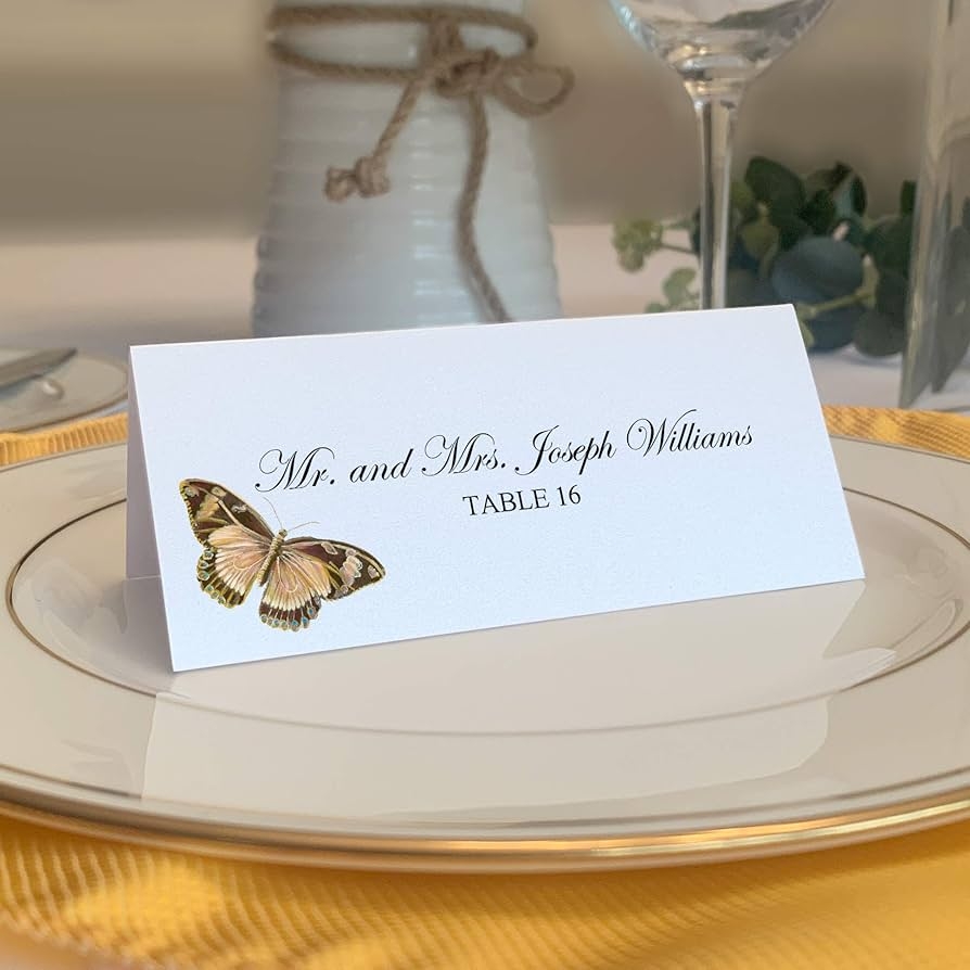 Amazon Assorted Butterflies Printable Place Cards Set Of 60 