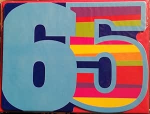 Amazon Pack Of 8 Birthday Stripes Unisex 65th Birthday Invatation 