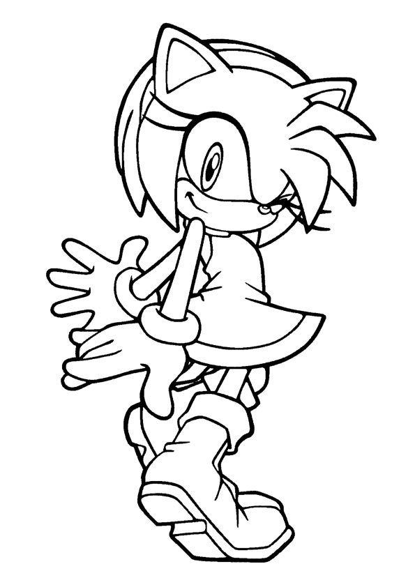 Amy From Sonic Coloring Pages Coloring Book 