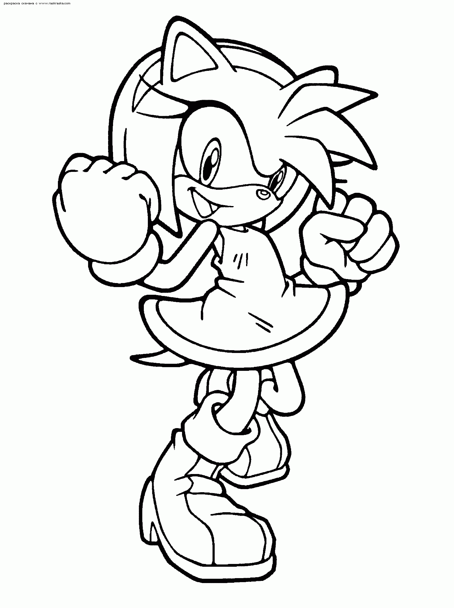 Amy From Sonic Coloring Pages Coloring Home