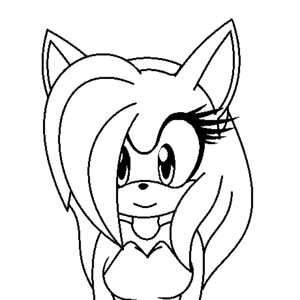 Amy Sonic Coloring Page