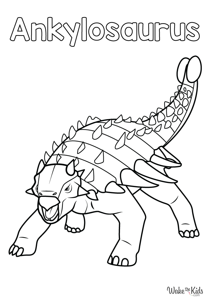 Ankylosaurus Coloring Pages Free Printable PDFs WakeTheKids