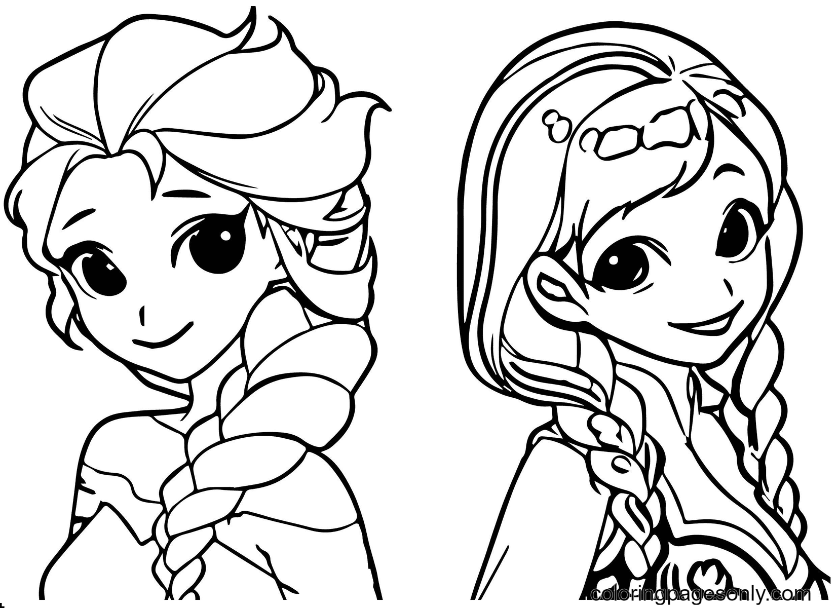 free elsa coloring page