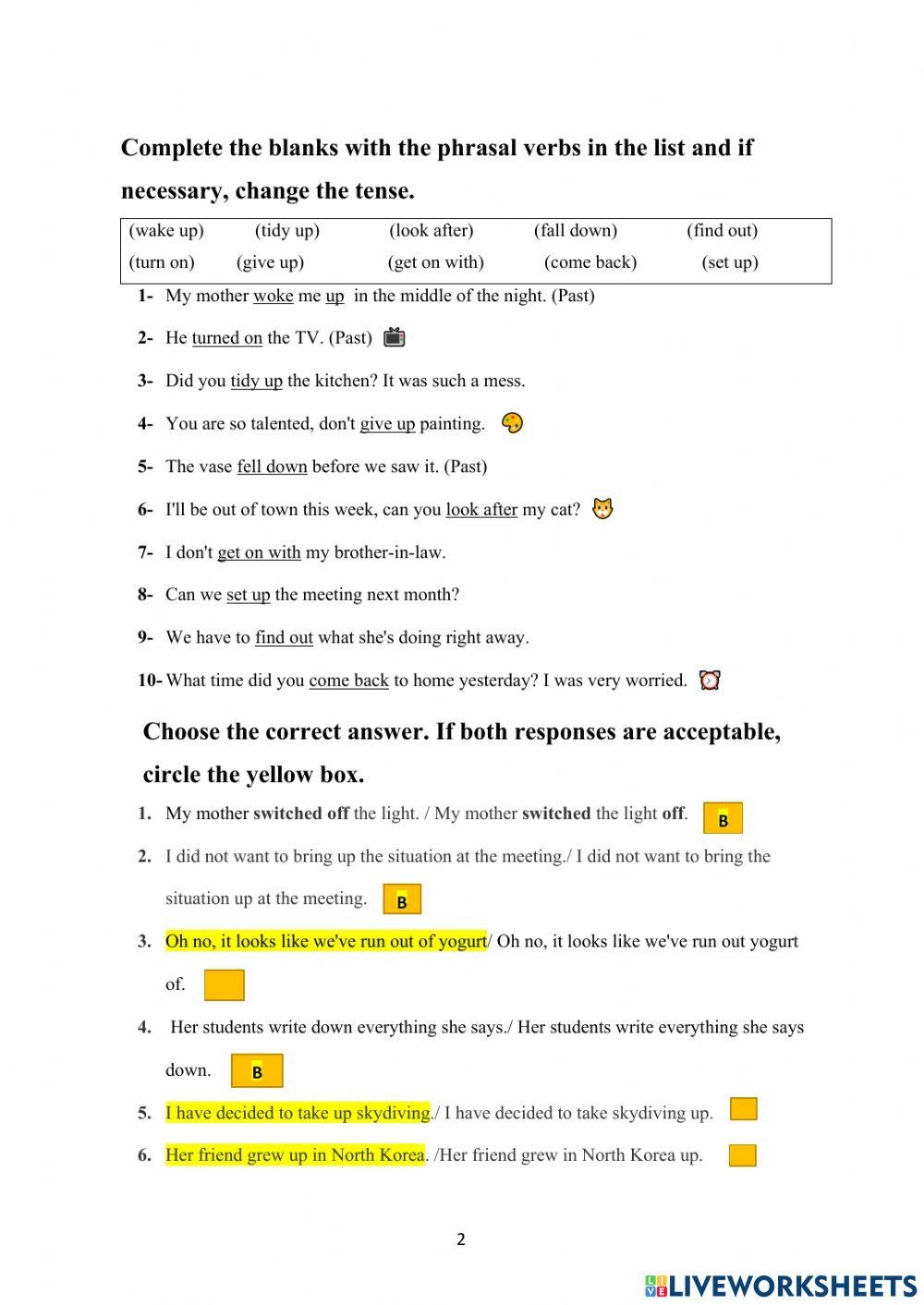 Answer Key Interactive Worksheet Live Worksheets Worksheets Library