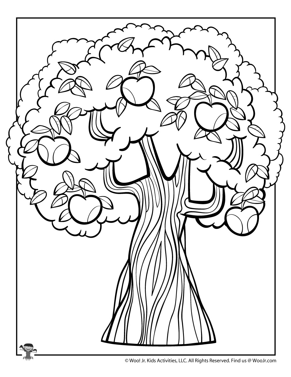 Apple Tree Coloring Page