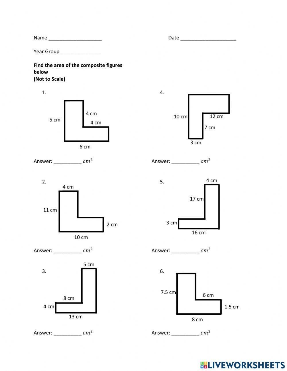 Area Of Composite Figures Worksheets Math Monks Worksheets Library