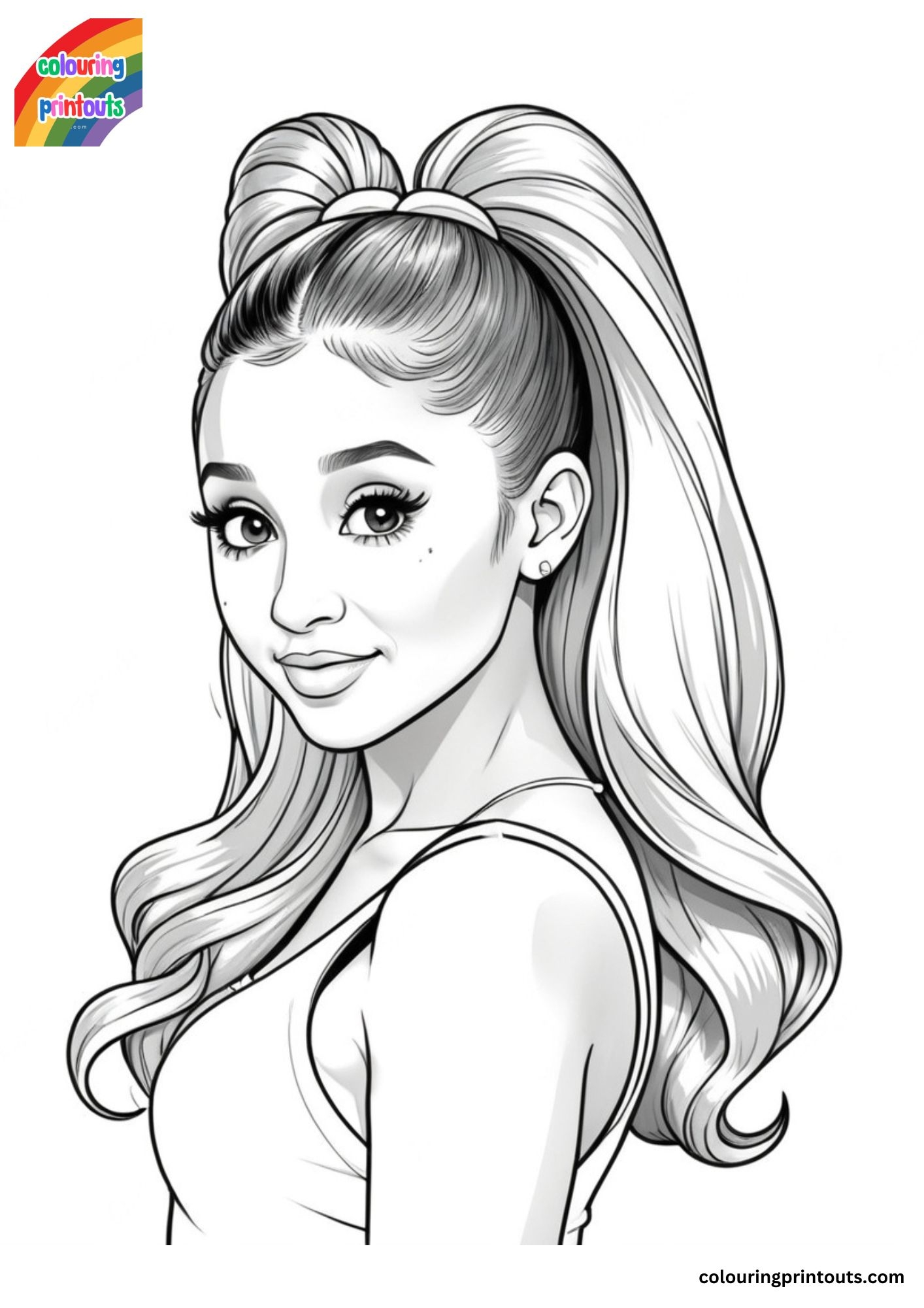 Ariana Grande Coloring Page